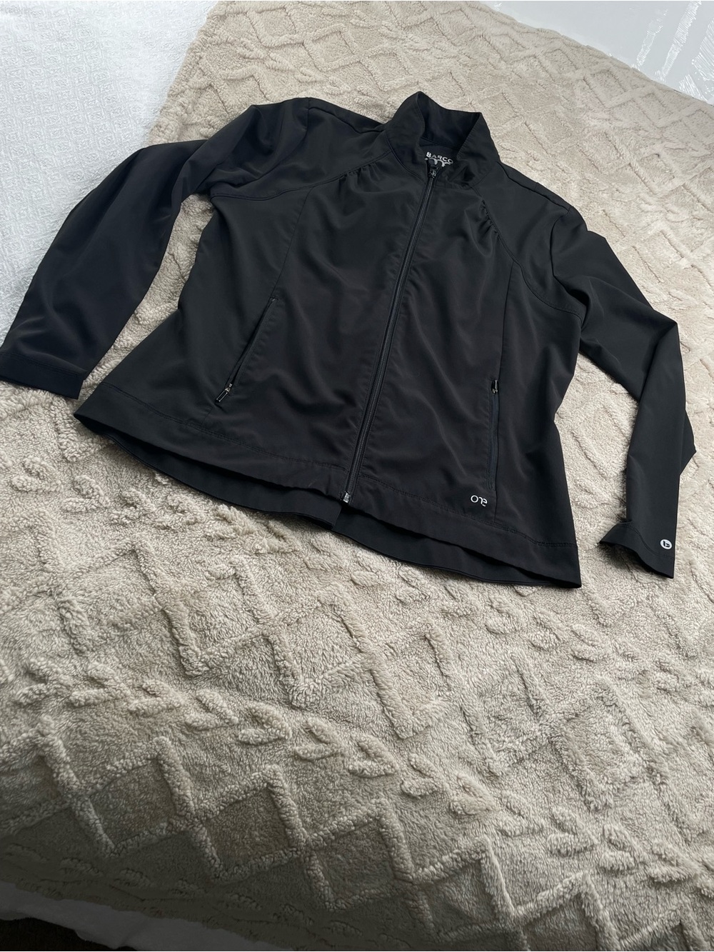 Barco  Black Zip-Front Medical Scrub  Jacket
Sz XL